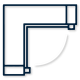 Perfect for large areas and corner openings